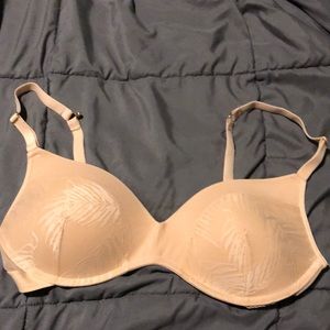 Lively Smooth Lace No Wire Push-up Bra in Toasted Almond
